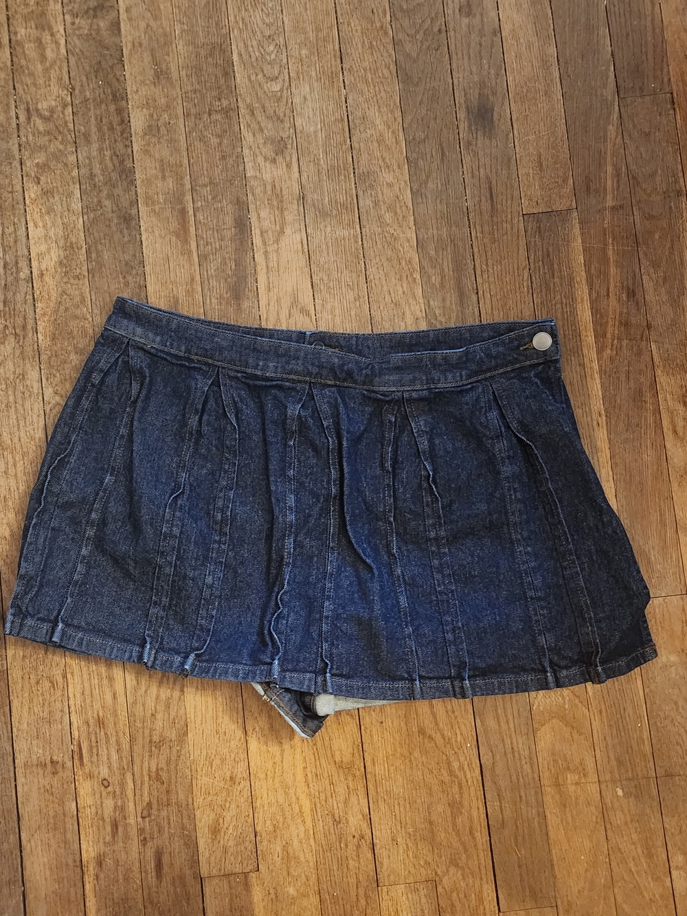 torrid Dark Blue Denim Pleated Skort